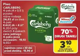 Carrefour Piwo CARLSBERG 4-pak (4 x 0,5 l) oferta