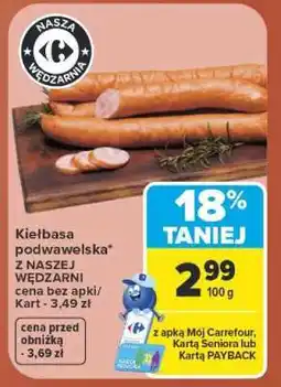 Carrefour Kiełbasa podwawelska oferta