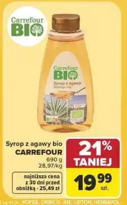 Carrefour Syrop z agawy bio oferta
