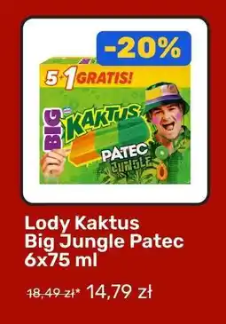 Biedronka Lody Kaktus Big Jungle Patec 6x75 ml oferta