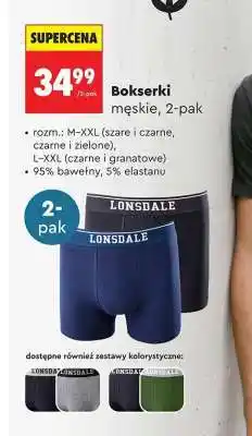 Biedronka Bokserki męskie , 2 pak oferta
