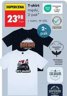 Biedronka T-shirt męski, 2-pak oferta