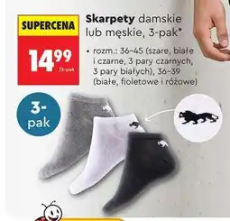 Biedronka Skarpety damskie lub męskie 3 pak oferta