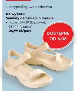 Biedronka Sandały damskie lub męskie oferta