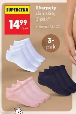 Biedronka Skarpety damskie, 3-pak oferta