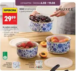 Biedronka Miski emaliowane z pokrywkami oferta