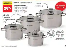 Biedronka Garnki z pokrywkami oferta