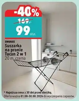 Biedronka Suszarka na pranie Tucan 2 w 1 oferta