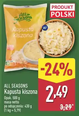 ALDI All Seasons Kapusta kiszona oferta