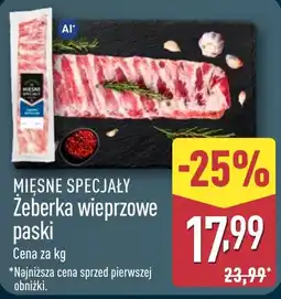 ALDI MIEŚNE SPECJAŁY Żeberka wieprzowe paski oferta