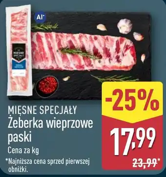 ALDI MIEŚNE SPECJAŁY Żeberka wieprzowe paski oferta