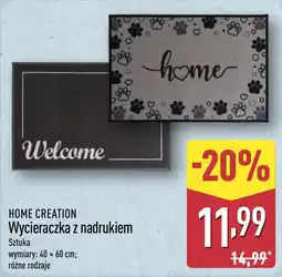 ALDI HOME CREATION Wycieraczka z nadrukiem oferta