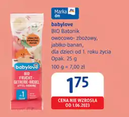 dm drogerie markt babylove BIO Batonik owocowo-zbożowy jabłko-banan oferta