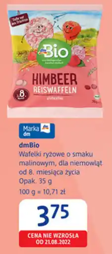 dm drogerie markt dmBio Wafelki ryżowe o smaku malinowym oferta