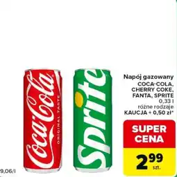 Carrefour Express Napój gazowany COCA-COLA, CHERRY COKE, FANTA, SPRITE oferta