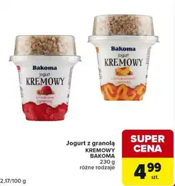 Carrefour Market Jogurt z granolą KREMOWY BAKOMA oferta