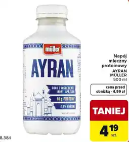 Carrefour Market Napój mleczny proteinowy AYRAN MÜLLER oferta