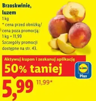 Lidl Brzoskwinie, luzem oferta