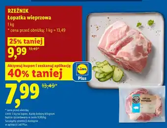Lidl RZEŹNIK ŁOPATKA WIEPRZOWA oferta
