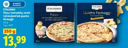 Lidl Pizza z mortadelą, serem i pistacjami lub quattro formaggi oferta