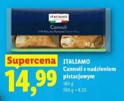 Lidl ITALIAMO Cannoli z nadzieniem pistacjowym oferta