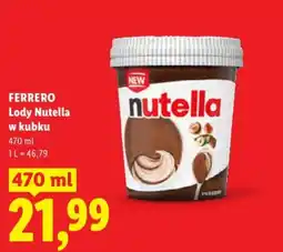 Lidl Lody Nutella w kubku oferta