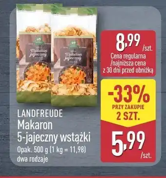 ALDI Makaron 5-jajeczny wstążki Landfreude oferta