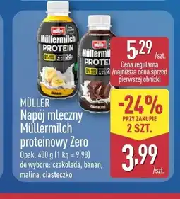 ALDI Napój mleczny Müllermilch proteinowy Zero czekolada oferta