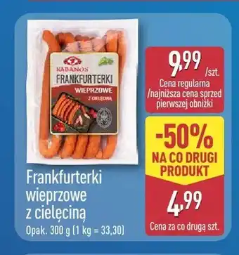 ALDI Frankfurterki wieprzowe z cielęciną Kabanos oferta