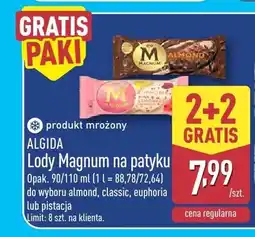 ALDI Lody Magnum Almond na patyku Algida oferta