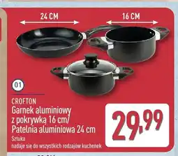 ALDI Garnek aluminiowy z pokrywką 16 cm Crofton oferta