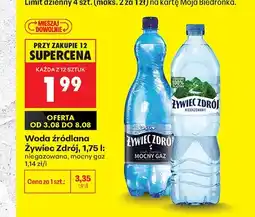 Biedronka Woda źródlana mocny gaz Żywiec Zdrój oferta