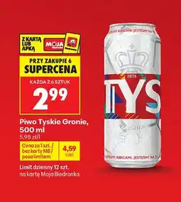 Biedronka Piwo Tyskie Gronie oferta