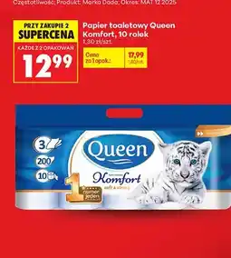 Biedronka Papier toaletowy Queen Komfort oferta