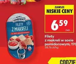 Biedronka Filety z makreli w sosie pomidorowym Marinero oferta