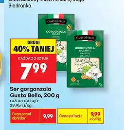Biedronka Ser gorgonzola Gusto Bello Dolce łagodna oferta