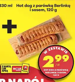 Biedronka Hot dog z parówką Berlinka i sosem oferta