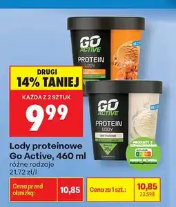 Biedronka Lody proteinowe Go Active o smaku słonego karmelu oferta