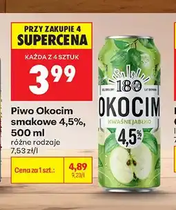 Biedronka Piwo Okocim smakowe 4,5% Kwaśne Jabłko oferta