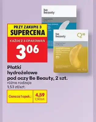 Biedronka Płatki hydrożelowe pod oczy Be Beauty Hyaluronic Acid oferta