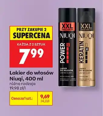Biedronka Lakier do włosów Niuqi Power oferta