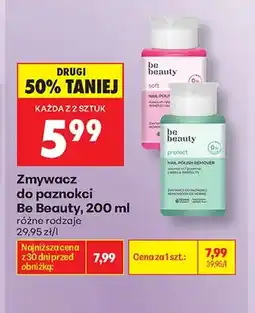 Biedronka Zmywacz do paznokci Be Beauty Soft oferta