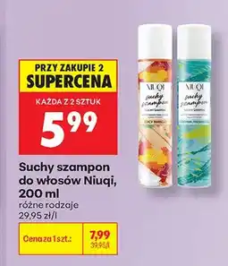Biedronka Suchy szampon do włosów Niuqi Original Freshness oferta
