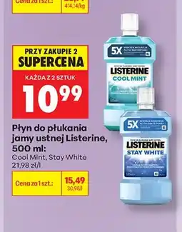 Biedronka Płyn do płukania jamy ustnej Listerine Stay White oferta