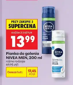 Biedronka Pianka do golenia Nivea Men Hydro Care oferta