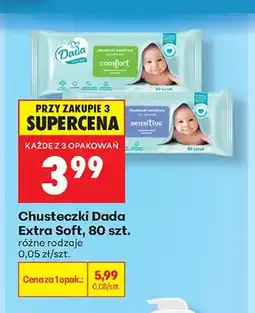Biedronka Chusteczki nawilżane Dada Extra Soft Sensitive oferta