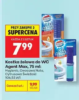 Biedronka Kostka żelowa do WC Agent Max Hygienic oferta