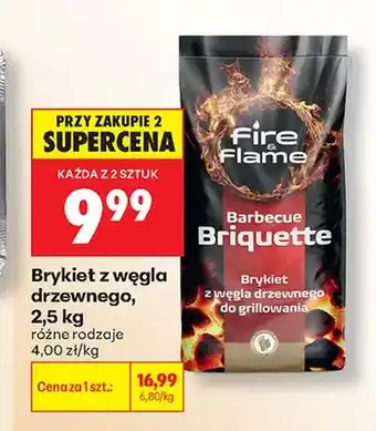 Biedronka Brykiet z węgla drzewnego Fire Flame oferta