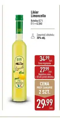 ALDI Likier Limoncello Ravini oferta