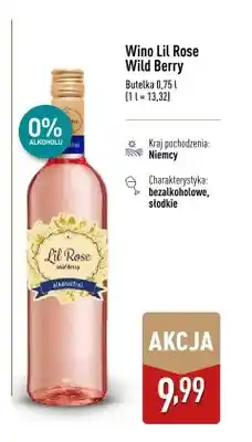 ALDI Wino bezalkoholowe Lil Rose Wild Berry oferta